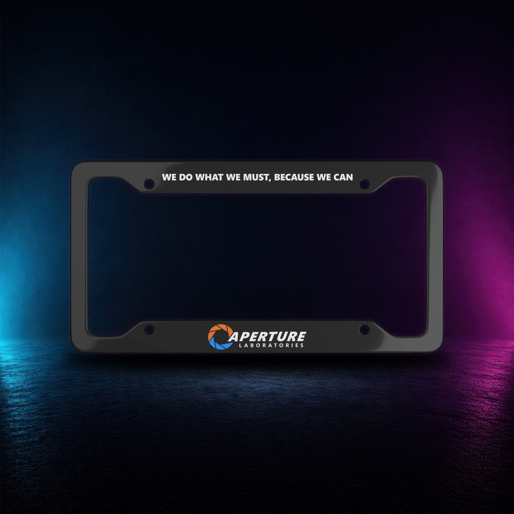 Aperture Laboratories License Plate Frame
