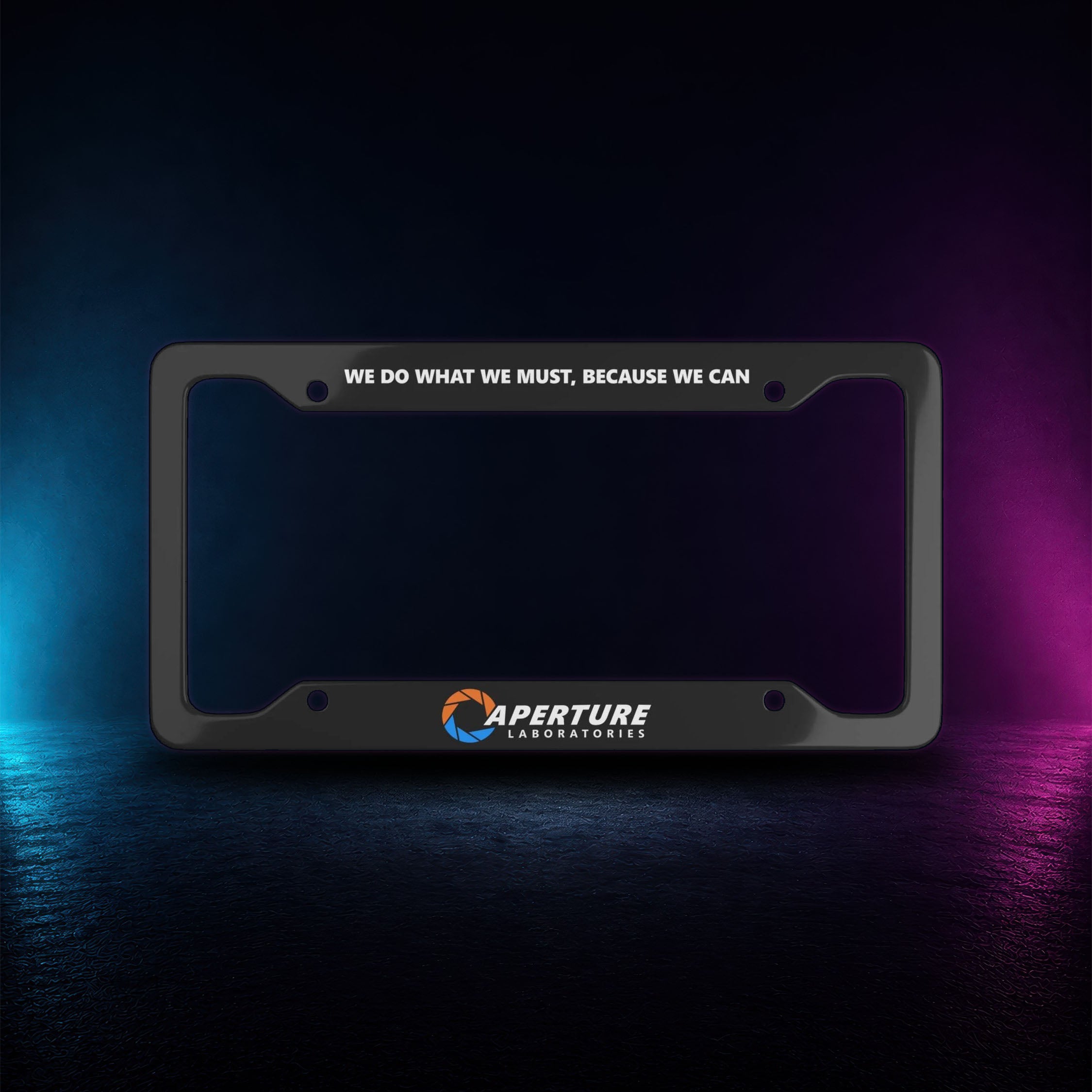 Aperture Laboratories License Plate Frame