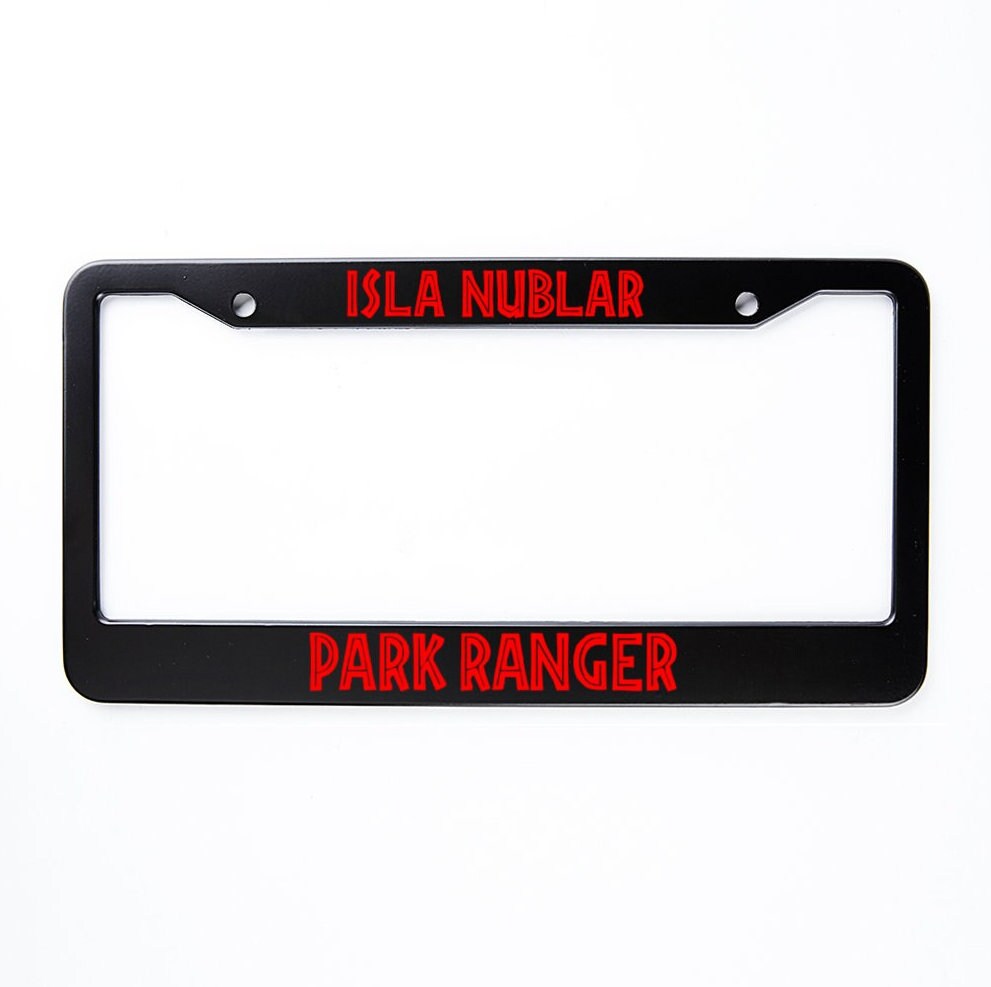 Isla Nublar Park Ranger License Plate Frame