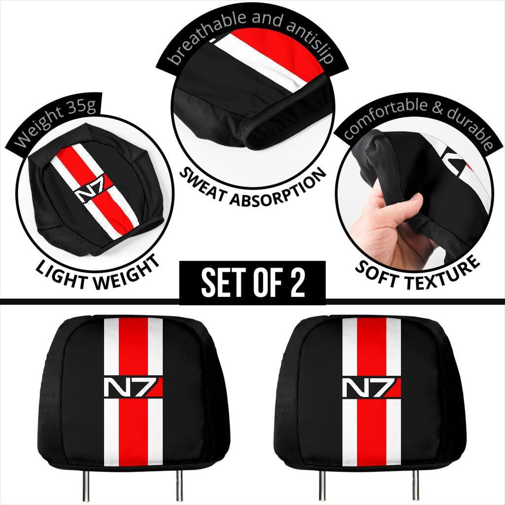 N7 Logo Headrest Covers