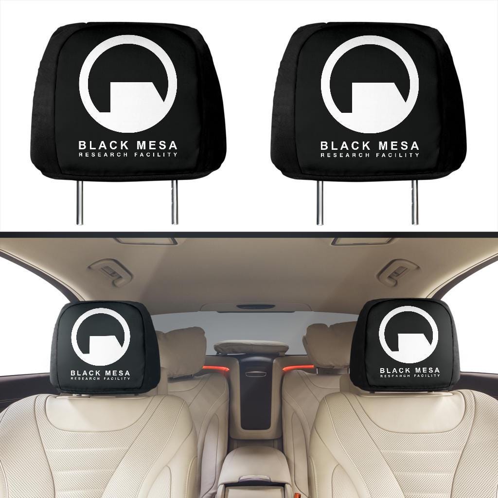 Black Mesa Car Seat Headrest Covers