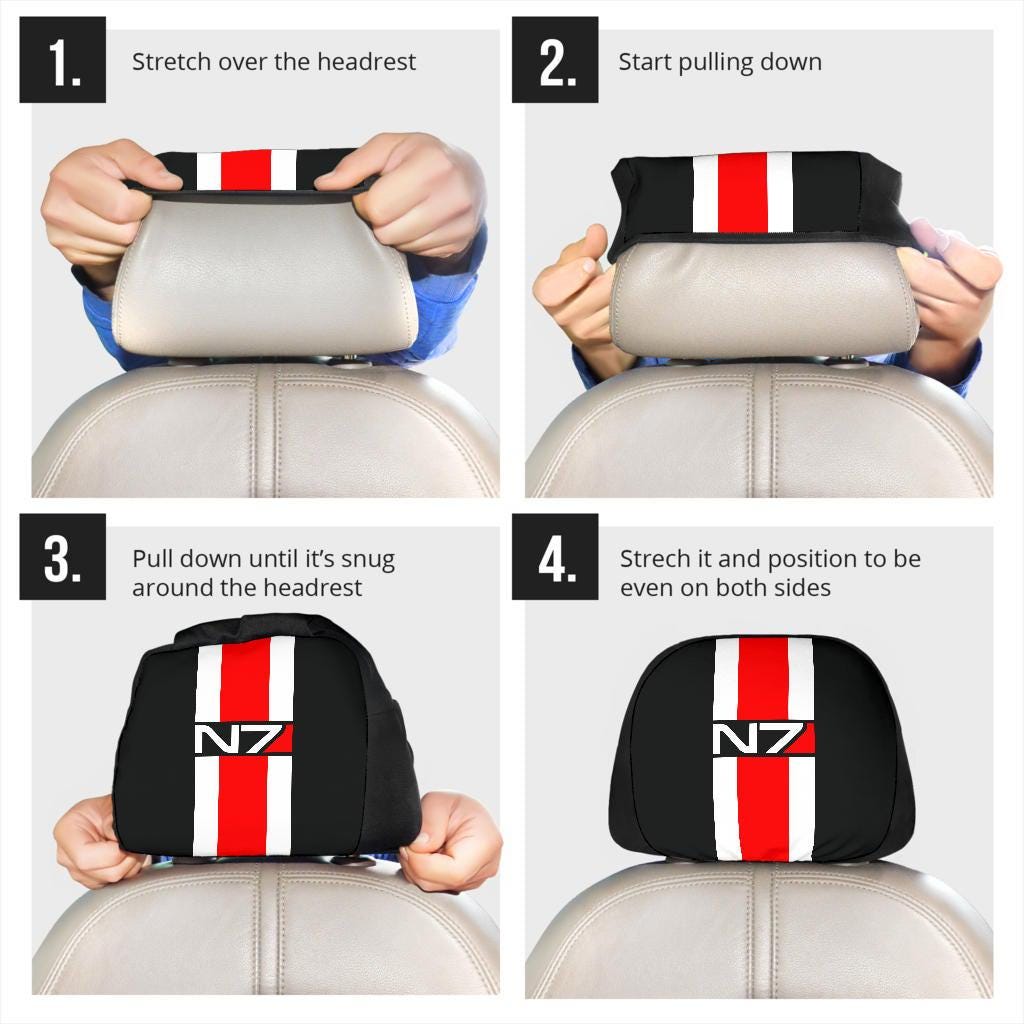 N7 Logo Headrest Covers