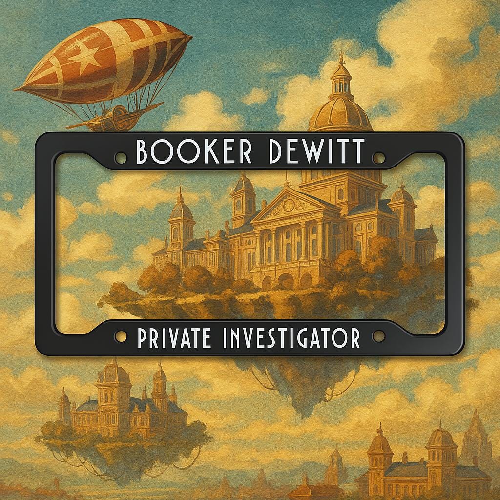 Booker DeWitt License Plate Frame