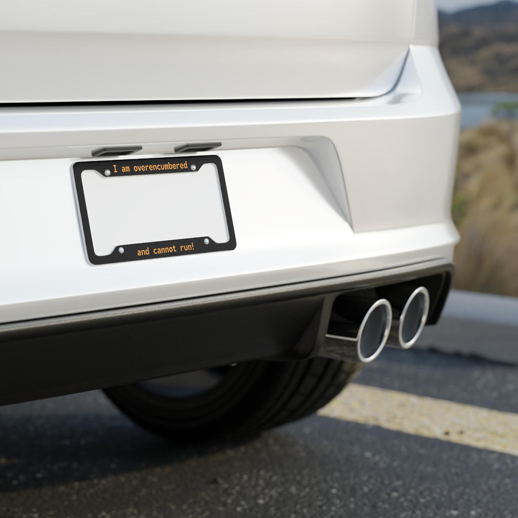 Overencumbered License Plate Frame