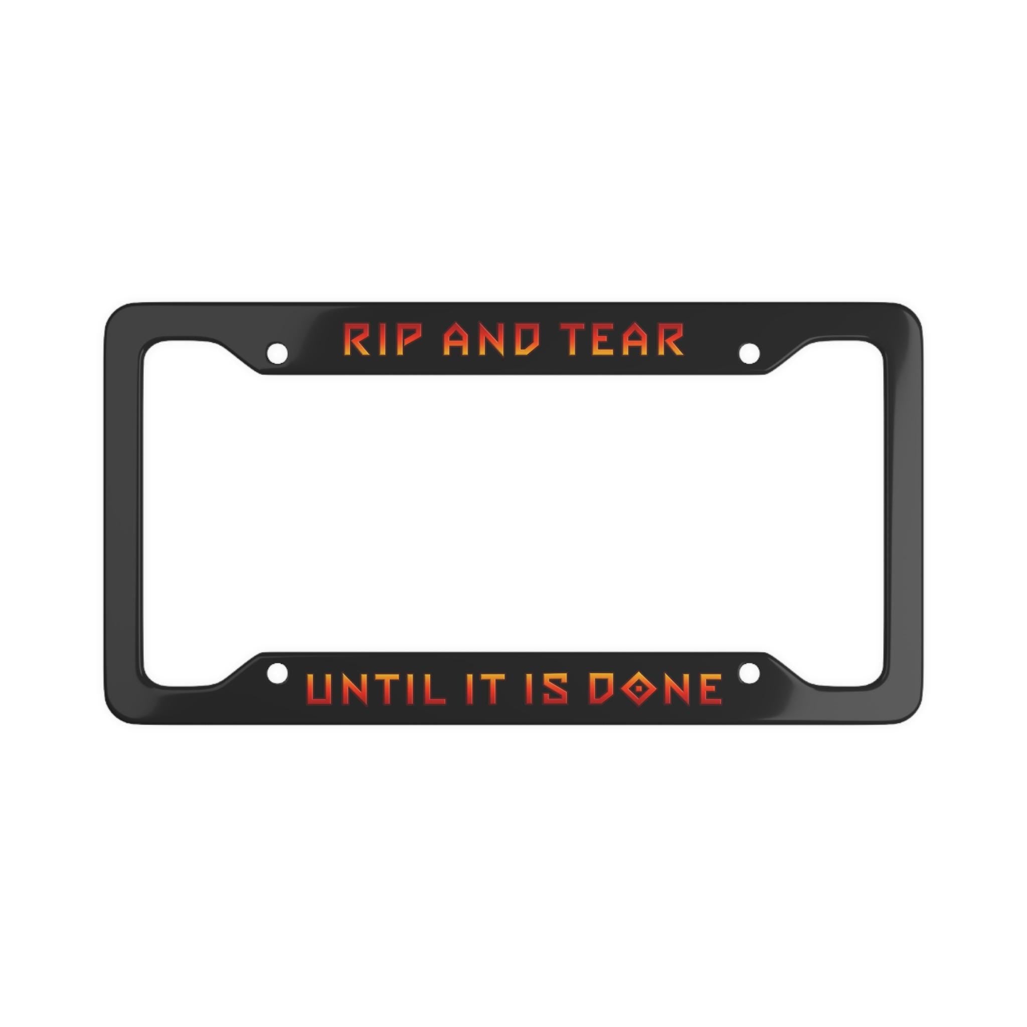 Rip and Tear License Plate Frame