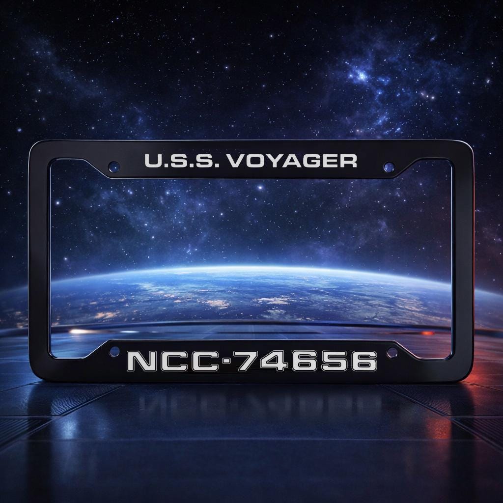USS Voyager License Plate Frame