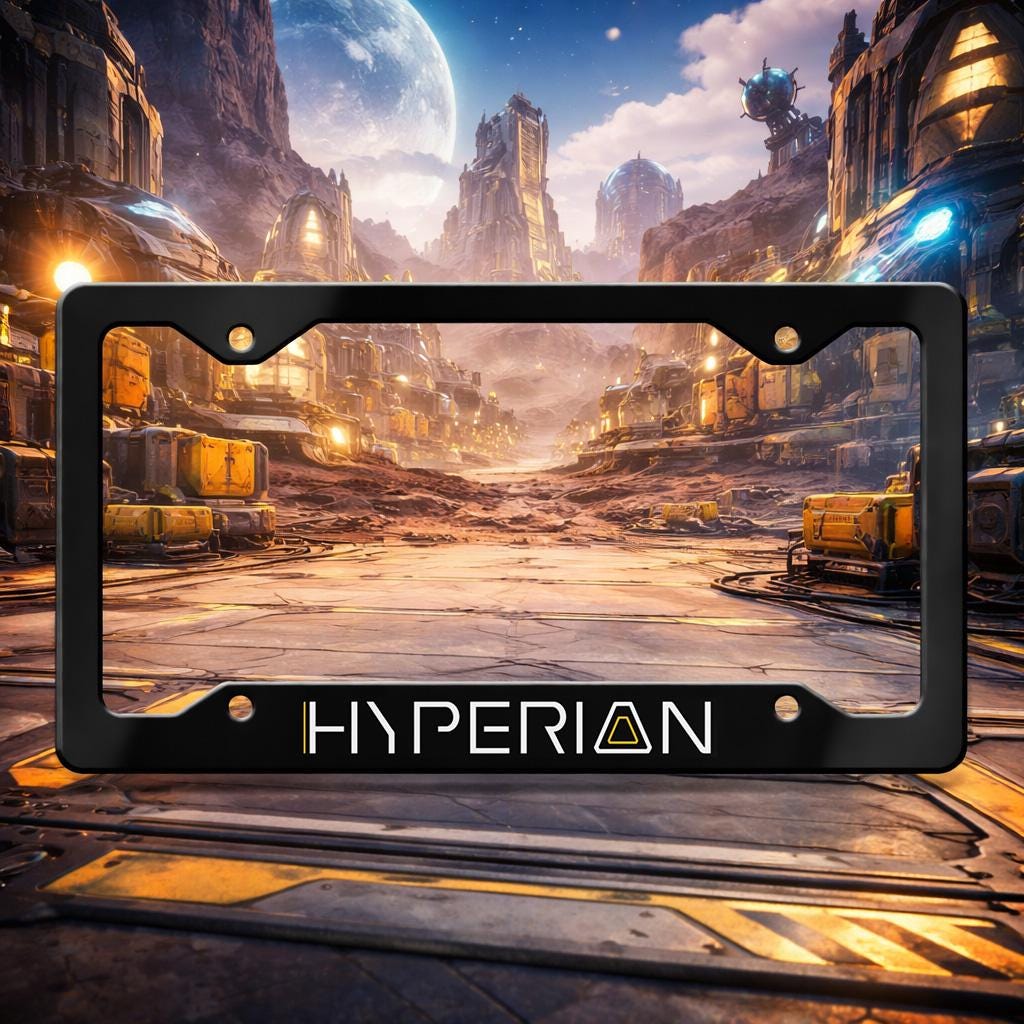 Hyperion License Plate Frame