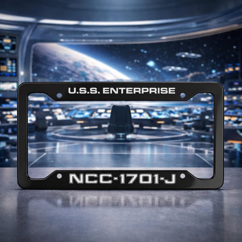 NCC-1701-J License Plate Frame